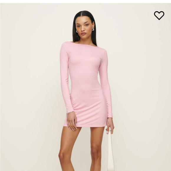 Reformation Pink Long Sleeve Dress - Picture 5 of 6